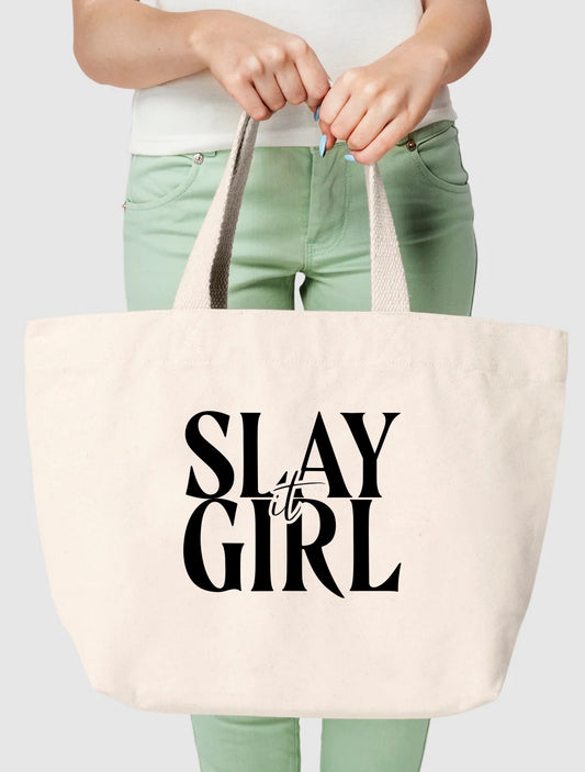 Just Slay Canvas Tote