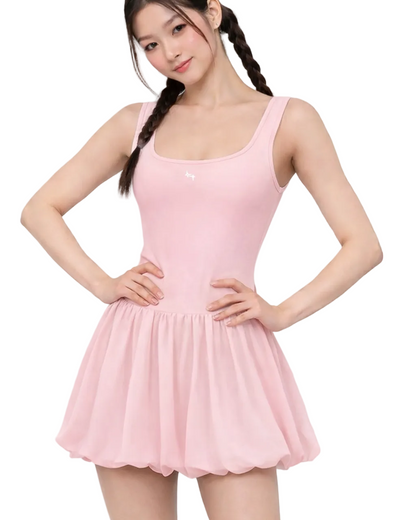 Daisy Puff One-piece Dress