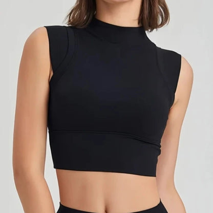 High Neck Seamless Top