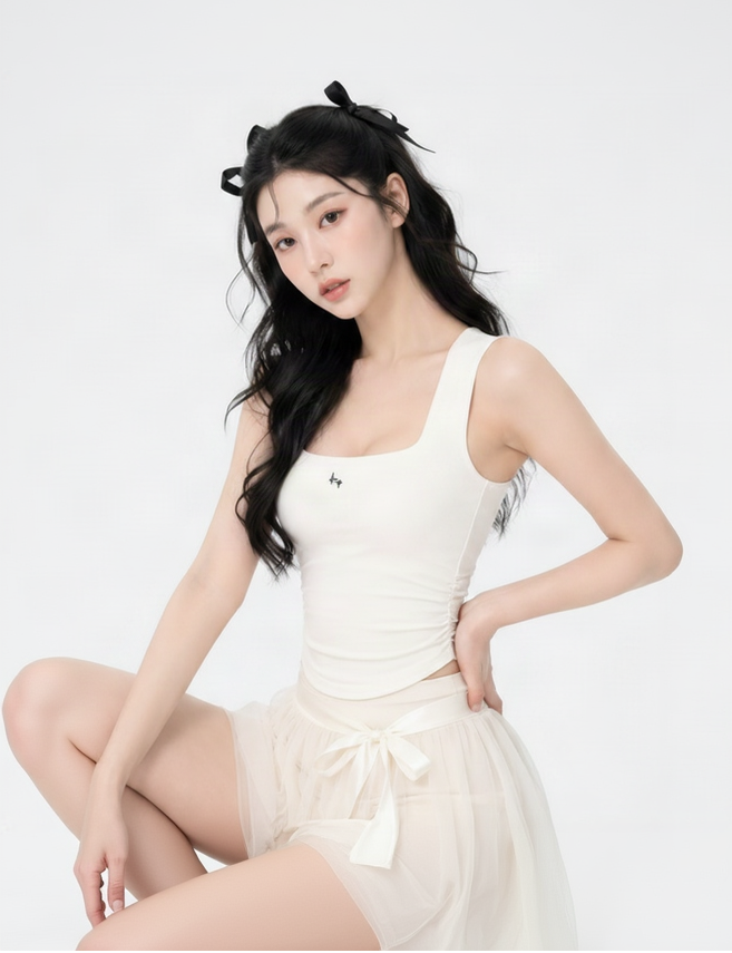 Elena Square Neck Top