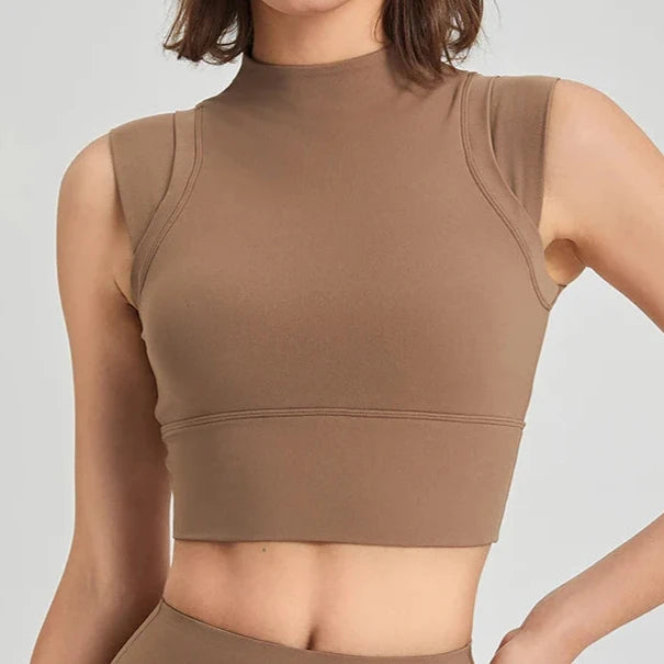 High Neck Seamless Top