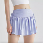 Drawstring Pleated Skirt